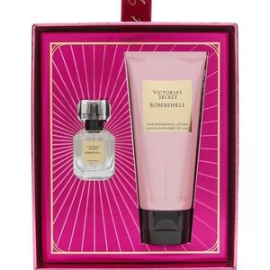Victoria's Secret Bombshell Lotion and Perfume Set - Pink and Black